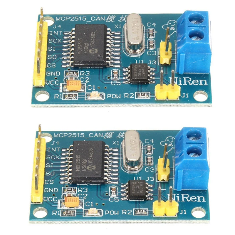 2X MCP2515 CAN BUS TJA1050 Receiver Module SPI Protocol For Arduino SCM 51 New Blue
2X MCP2515 CAN BUS TJA1050 Receiver Module SPI Protocol For Arduino SCM 51 New Blue