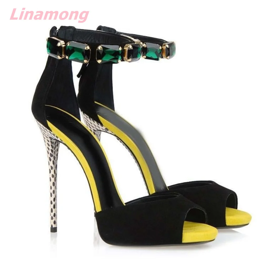 2022 Summer Newest Women Sandals Mixed Colors Fashion Gem Thin High Heel Peep Toe Back Zipper Leather Novelty Casual Party Shoes
2022 Summer Newest Women Sandals Mixed Colors Fashion Gem Thin High Heel Peep Toe Back Zipper Leather Novelty Casual Party Shoes