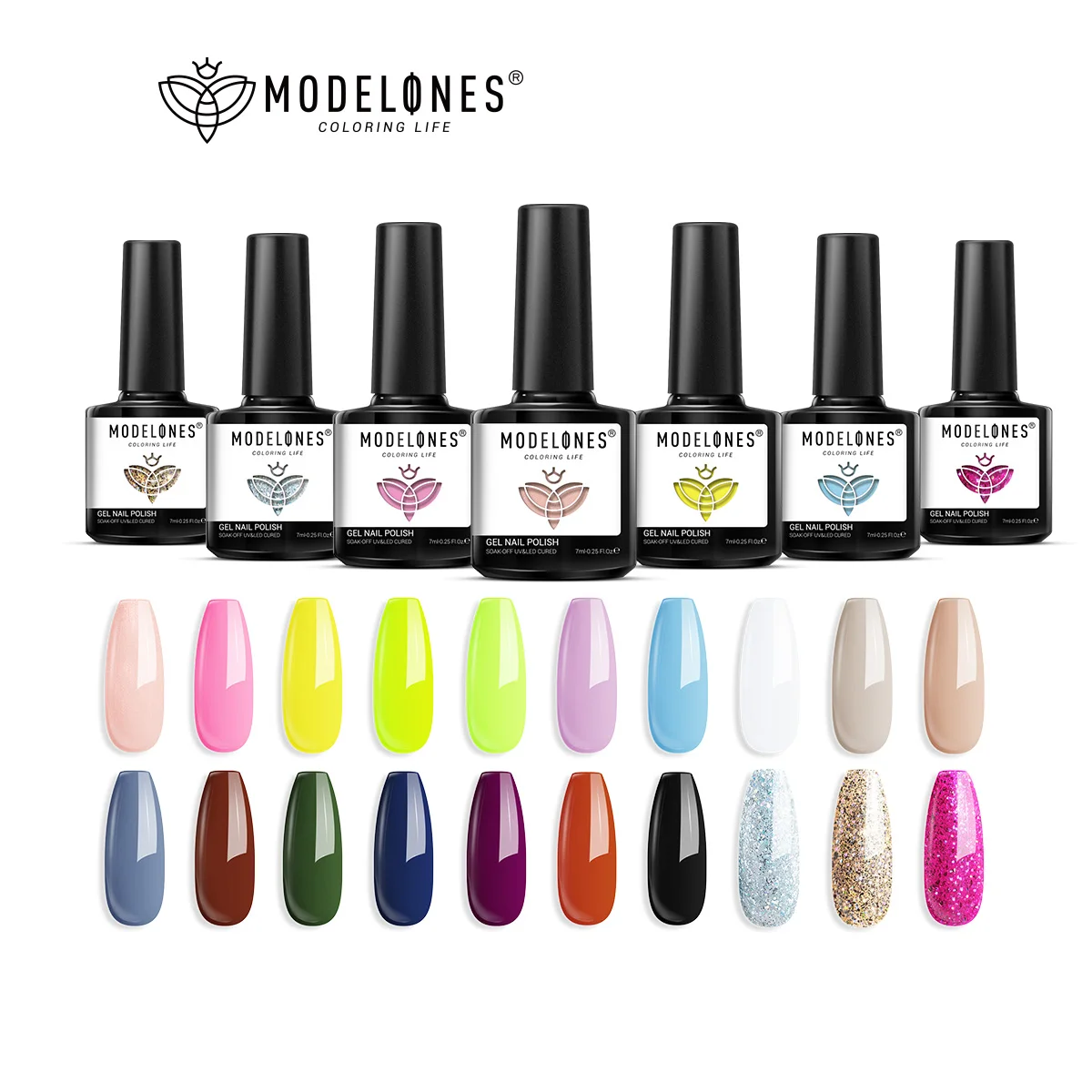 Modelones 7ml Gel Nail Polish Gel Nail Varnish Glitter UV Nail Base Top Matte Gel Soak Off UV Varnish Gel Paint Nail Art
Modelones 7ml Gel Nail Polish Gel Nail Varnish Glitter UV Nail Base Top Matte Gel Soak Off UV Varnish Gel Paint Nail Art
