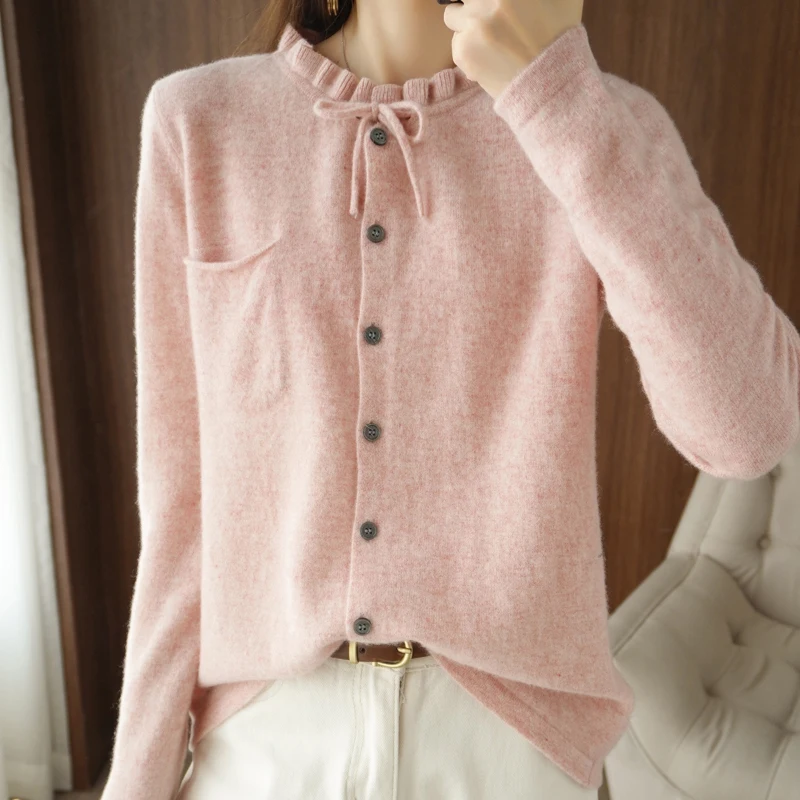100% Pure Wool Sweater Autumn/Winter 2021 New Cashmere Sweater Woman O-Nneck Cardigan Casual Knitted Top Female Sweater Jacket
100% Pure Wool Sweater Autumn/Winter 2021 New Cashmere Sweater Woman O-Nneck Cardigan Casual Knitted Top Female Sweater Jacket