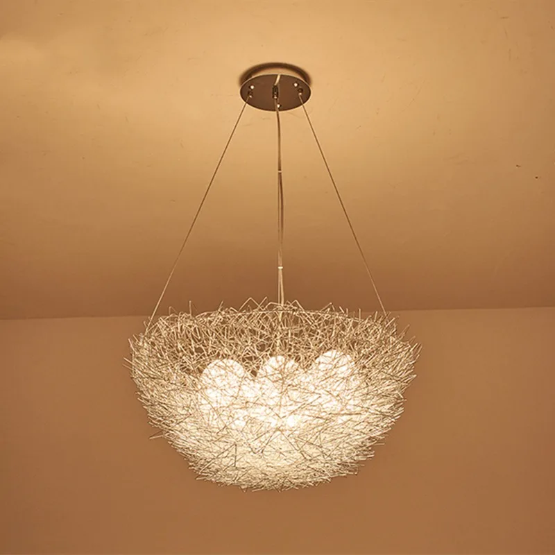 Pendant Lights Nordic Creative Aluminum Wire Bird'S Nest Lamps Bedroom Hallway Children Room Restaurant Led Lighting Chandeliers
Pendant Lights Nordic Creative Aluminum Wire Bird'S Nest Lamps Bedroom Hallway Children Room Restaurant Led Lighting Chandeliers