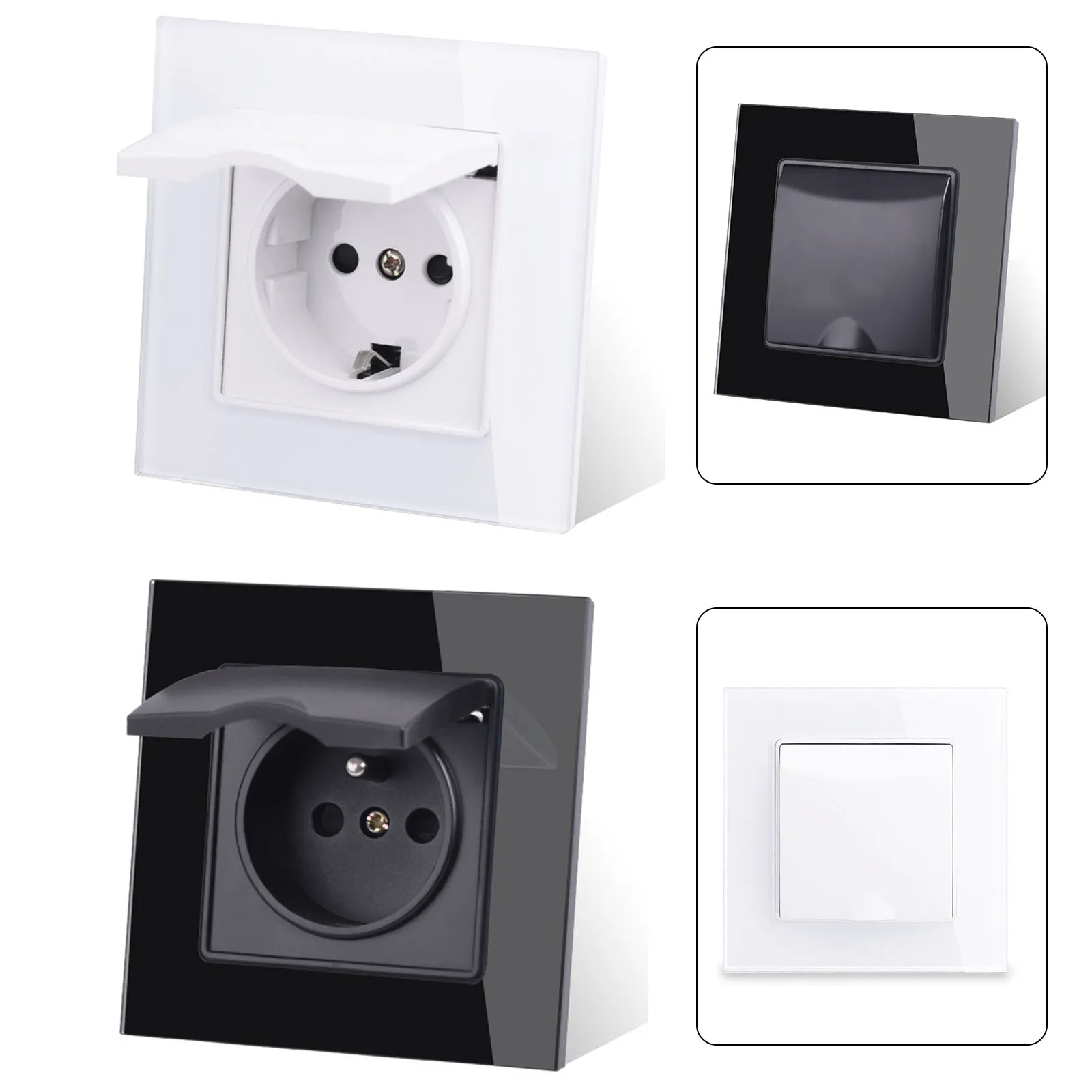 Glass Panel Wall Socket Ground Strap Waterproof And Dustproof Protective Cover Glass Panel Power Socket Plug Electrical Outlet
Glass Panel Wall Socket Ground Strap Waterproof And Dustproof Protective Cover Glass Panel Power Socket Plug Electrical Outlet