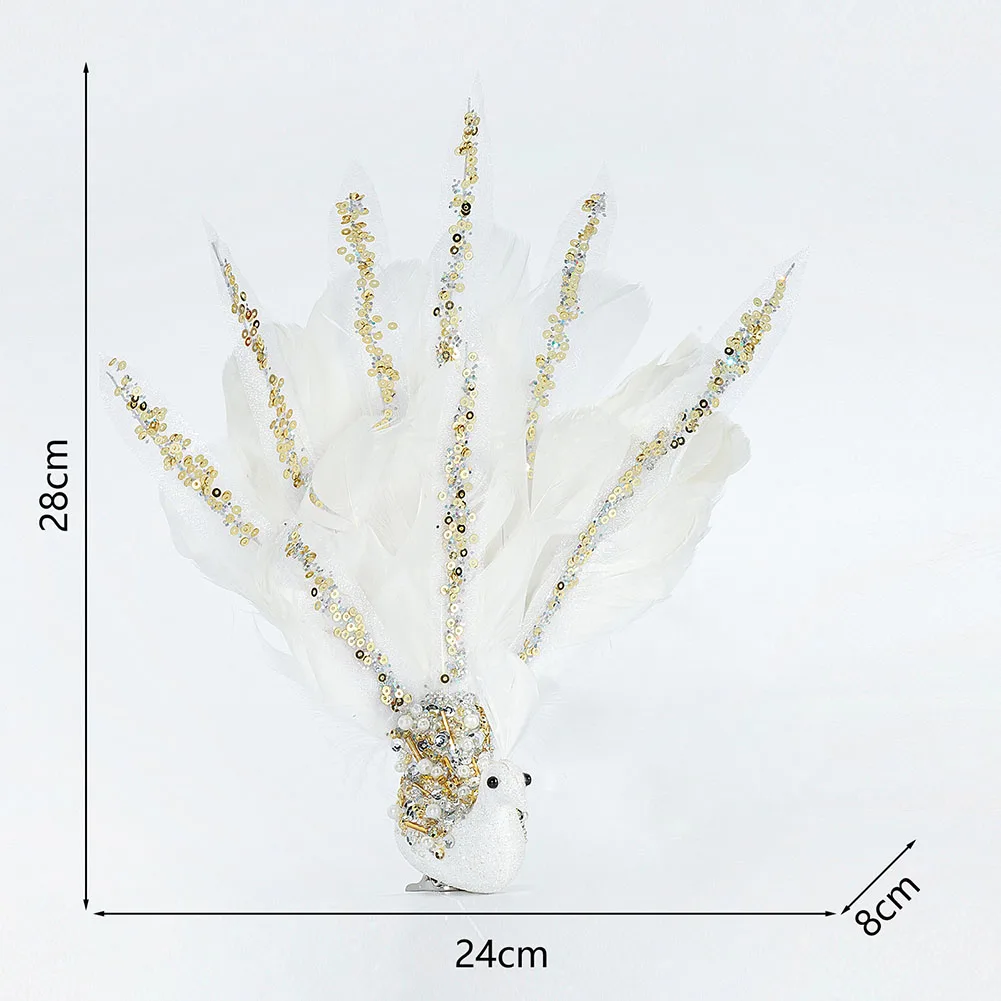 Vibrant Peacock Feathered Birds Realistic Simulation Ideal for Christmas Tree Decorations Blue and White Color Set of 2
Vibrant Peacock Feathered Birds Realistic Simulation Ideal for Christmas Tree Decorations Blue and White Color Set of 2