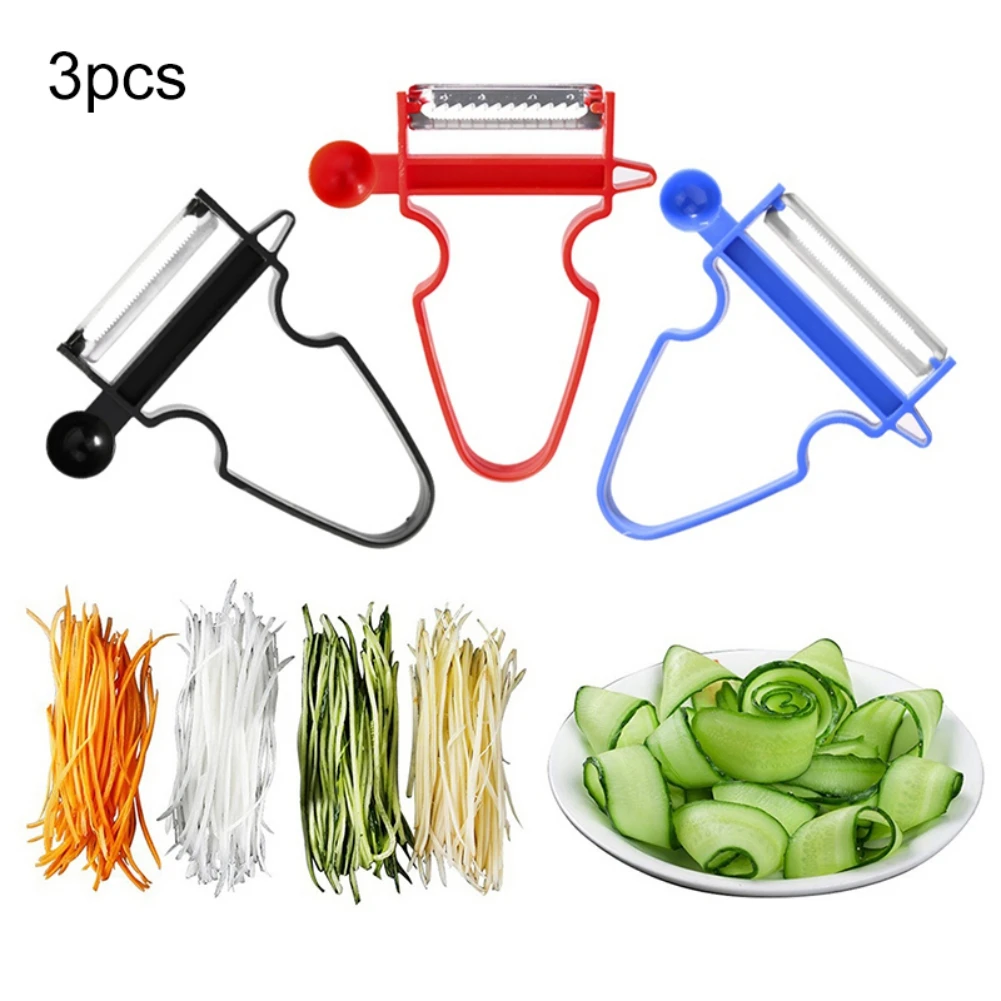 3Pcs Multi-function Vegetable Peeler Cutter Grater Potato Fruit Slicer Melon Julienne Peeler Cooking Tools Kitchen Accessories
3Pcs Multi-function Vegetable Peeler Cutter Grater Potato Fruit Slicer Melon Julienne Peeler Cooking Tools Kitchen Accessories