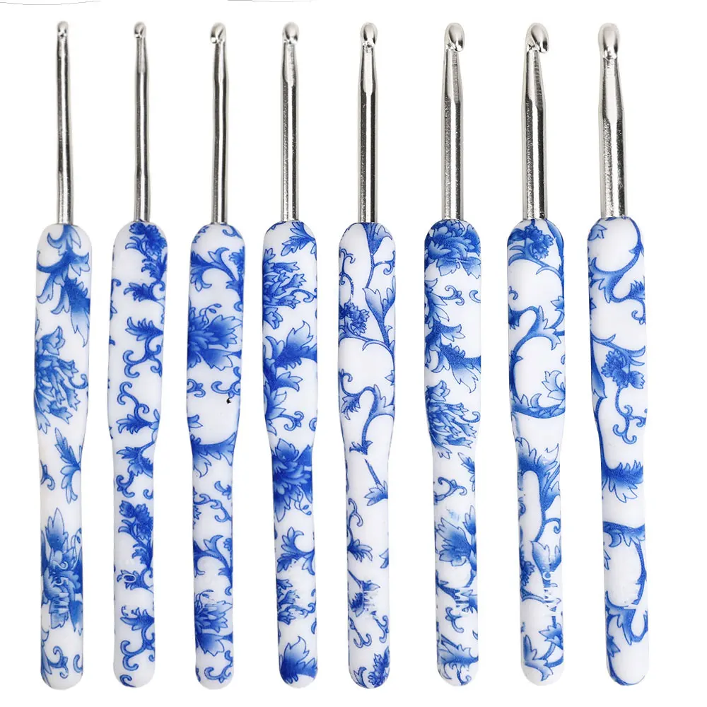 New Crochet Hook Set Ergonomic Grip Blue and White Porcelain Crochet Knitting Aluminum Crochet Needles Yarns and Wools So Weave
New Crochet Hook Set Ergonomic Grip Blue and White Porcelain Crochet Knitting Aluminum Crochet Needles Yarns and Wools So Weave