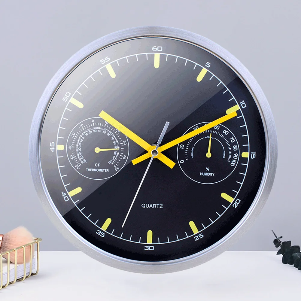 1PC Metal Wall Clock Fashion Wall Clock Decor Hygrothermograph Hanging Clock Simple Modern Wall Clock for Bedroom Home Dorm
1PC Metal Wall Clock Fashion Wall Clock Decor Hygrothermograph Hanging Clock Simple Modern Wall Clock for Bedroom Home Dorm