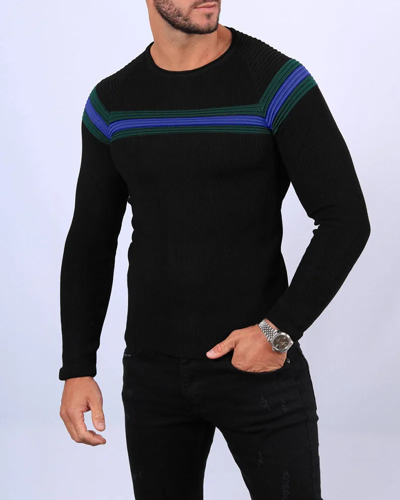 Sweater Men Long Sleeve Stripped Patchwork Sweaters Mens Clothing Autumn Fashion O Neck Pullover Tops Vintage Sweaters
Sweater Men Long Sleeve Stripped Patchwork Sweaters Mens Clothing Autumn Fashion O Neck Pullover Tops Vintage Sweaters