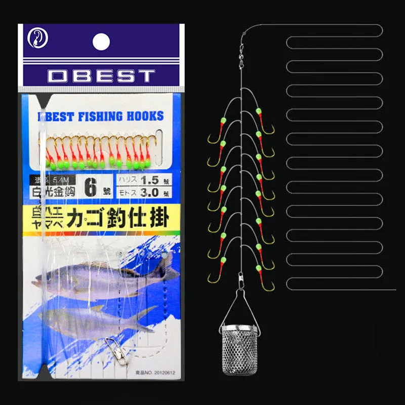 2 Bags Fish Bait cage High Carbon Steel barbed Swivel Fishing hook Metal fifteen-star luminous beads string hooks gear fishing
2 Bags Fish Bait cage High Carbon Steel barbed Swivel Fishing hook Metal fifteen-star luminous beads string hooks gear fishing