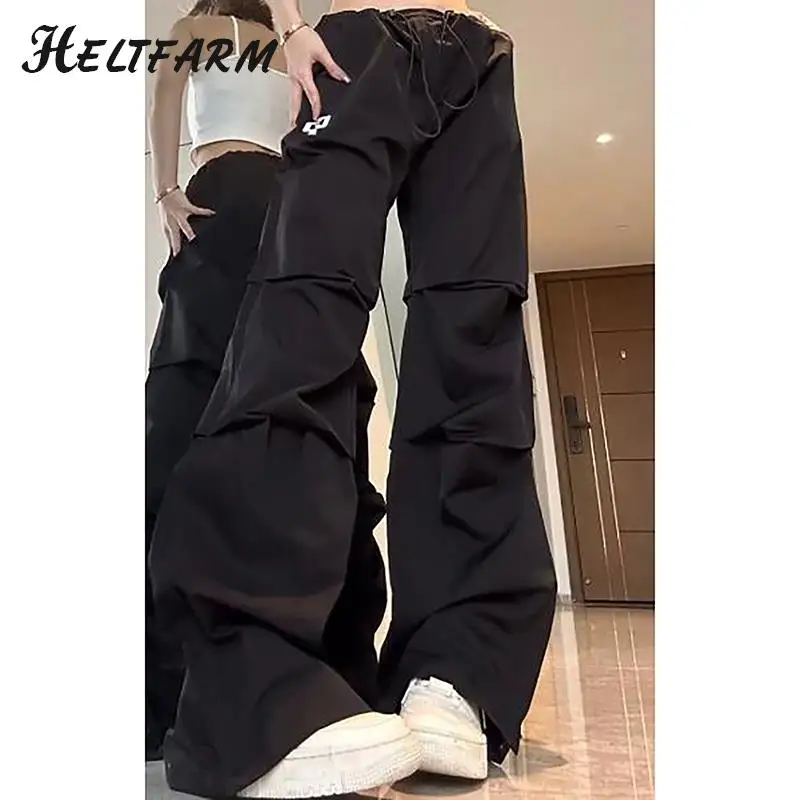 Women's Vintage Fashion High Street Style Sweatpants Y2k Korean Hip Hop Street Style Loose Casual Drawstring Pleated Cargo Pants
Women's Vintage Fashion High Street Style Sweatpants Y2k Korean Hip Hop Street Style Loose Casual Drawstring Pleated Cargo Pants
