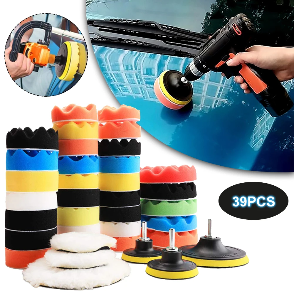 39PCS Car Polishing Pad Kit For M10 Drill Car Foam Pad Buffering Polishing Set For Car Polishing Waxing Sealing Glaze Car Care
39PCS Car Polishing Pad Kit For M10 Drill Car Foam Pad Buffering Polishing Set For Car Polishing Waxing Sealing Glaze Car Care