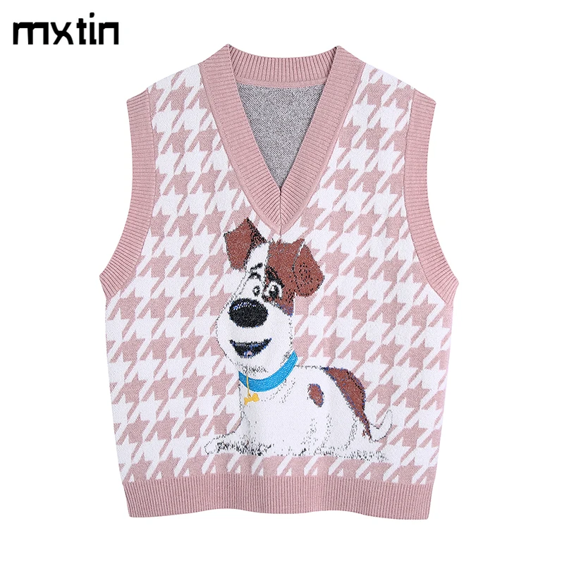 2022 Women Spring Vintage Animal Print Pullover Knitted Vest Fashion V-Neck Sleeveless Female Waistcoat Casual Tops Clothes
2022 Women Spring Vintage Animal Print Pullover Knitted Vest Fashion V-Neck Sleeveless Female Waistcoat Casual Tops Clothes
