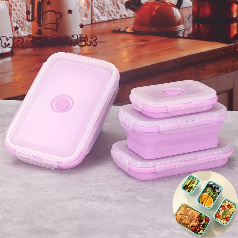 Silicone Folding Lunch Box Refrigerator Storage Microwave Heating Portable Outdoor Food Storage Container Lunch Box Kitchen Tool
Silicone Folding Lunch Box Refrigerator Storage Microwave Heating Portable Outdoor Food Storage Container Lunch Box Kitchen Tool