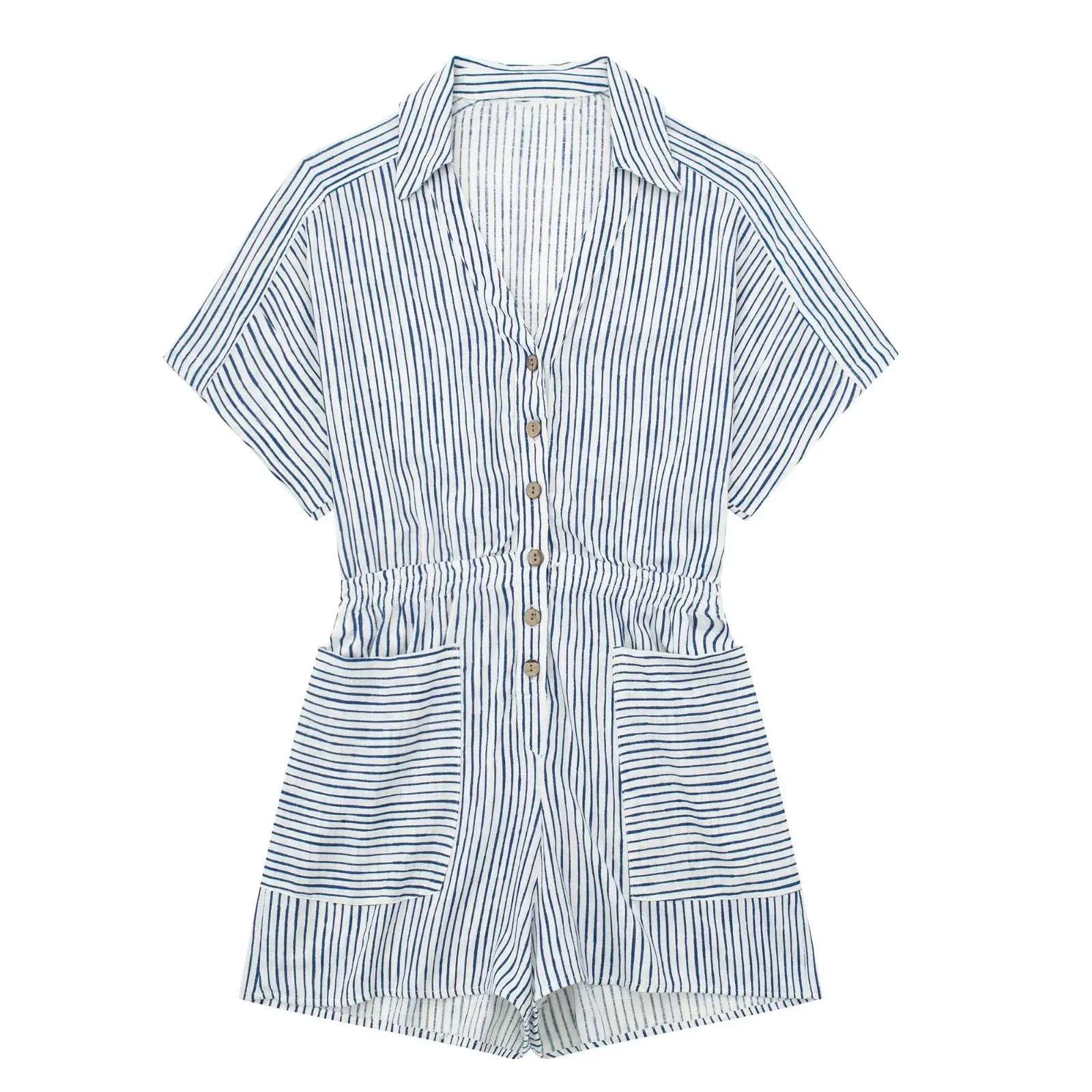 Women 2023 New Chic Fashion Summer Linen Blended Shirt Style Jumpsuits Vintage Short Sleeve Female Playsuits Mujer
Women 2023 New Chic Fashion Summer Linen Blended Shirt Style Jumpsuits Vintage Short Sleeve Female Playsuits Mujer