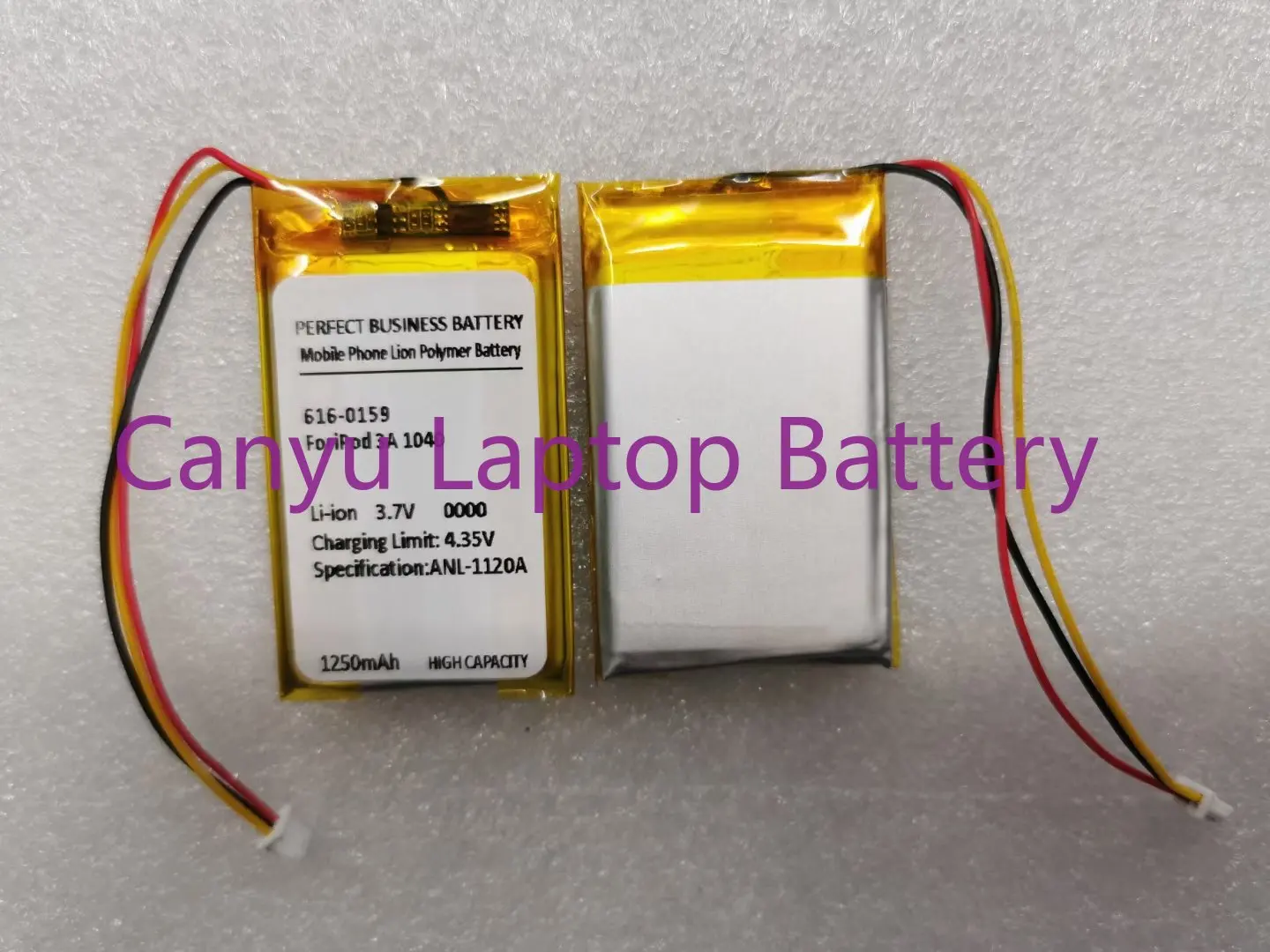 

3.7V 850mAh Li-polymer Replacement Battery For iPod 3rd 3G Gen Generation 10GB 20GB 40GB 616-0159 battery