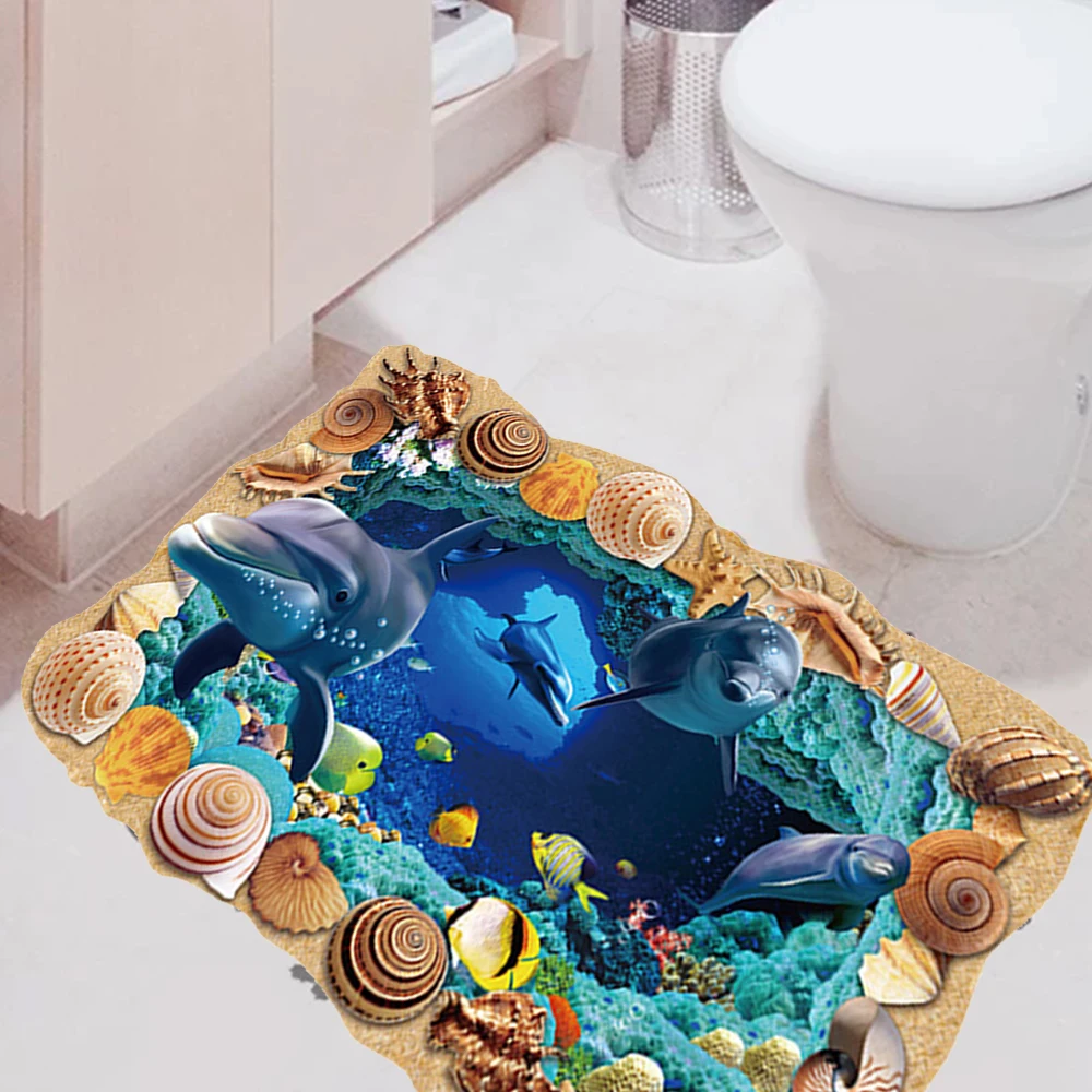 NEW Dolphin Undersea Caves Floor 3D Sticker Wall Sticker 60*90cm for Kids Room Mural Home Decor Vinyl Wall Decals
NEW Dolphin Undersea Caves Floor 3D Sticker Wall Sticker 60*90cm for Kids Room Mural Home Decor Vinyl Wall Decals