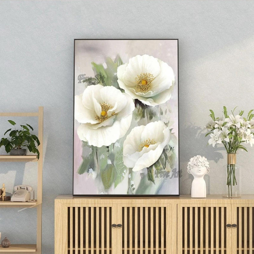Handmade Beautiful Big White Flowers Modern Art Canvas Oil Painting Home Decor Quality Artwork Hotel Wall Pictures Frameless
Handmade Beautiful Big White Flowers Modern Art Canvas Oil Painting Home Decor Quality Artwork Hotel Wall Pictures Frameless