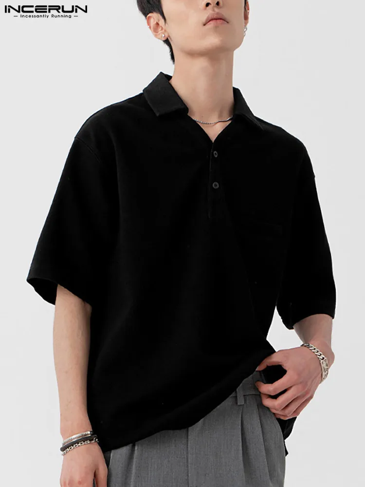 Korean Style Summer Men's Short Sleeve Shirts Fashion Casual Male Lapel Collar Solid Comfortable Blouse S-5XL INCERUN Tops 2022
Korean Style Summer Men's Short Sleeve Shirts Fashion Casual Male Lapel Collar Solid Comfortable Blouse S-5XL INCERUN Tops 2022