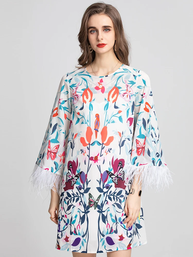 MoaaYina Fashion Runway dress Autumn Women's Dress Long sleeve Belted Tassel Butterfly Flower Print Vacation Loose Dresses
MoaaYina Fashion Runway dress Autumn Women's Dress Long sleeve Belted Tassel Butterfly Flower Print Vacation Loose Dresses