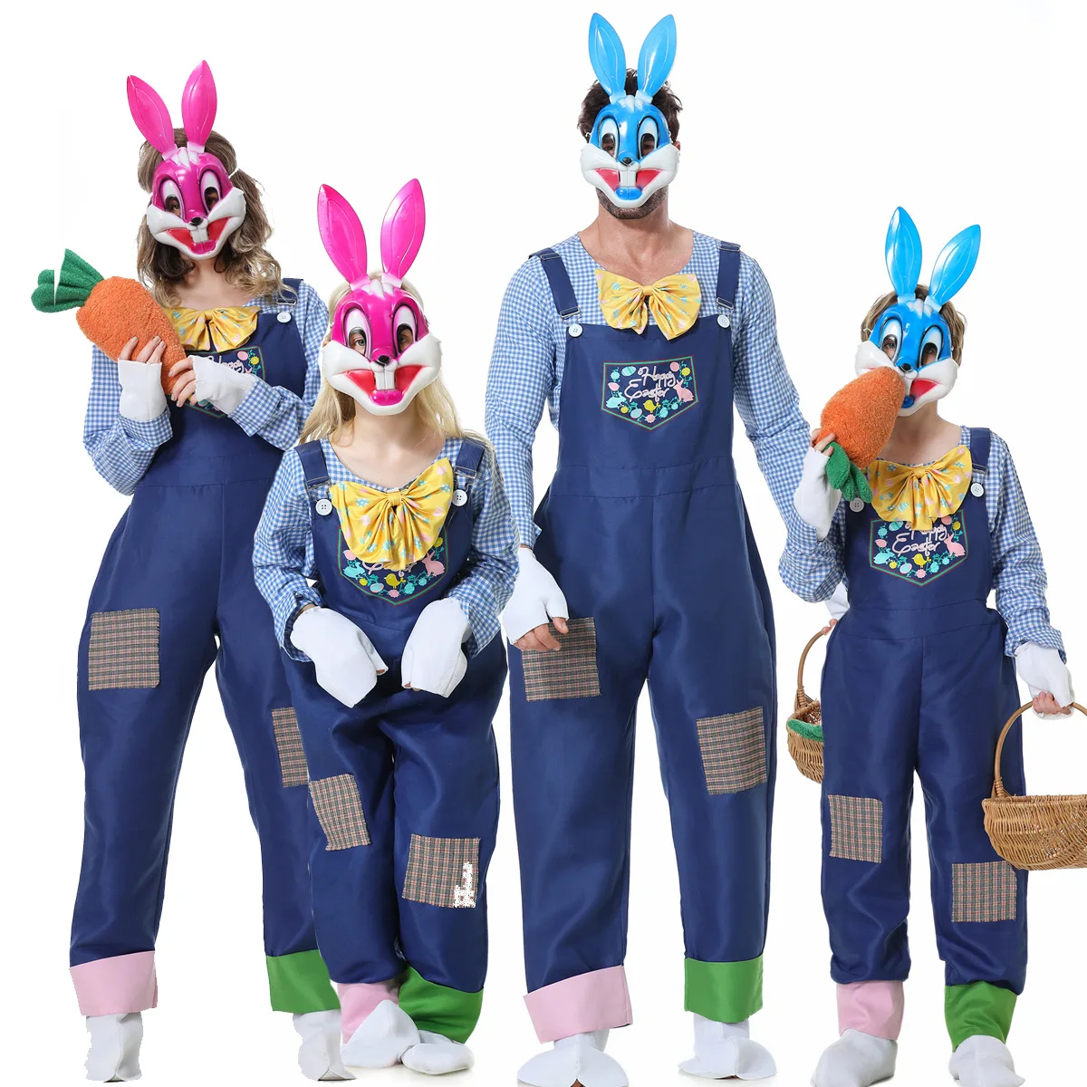 

Костюм родителя и ребенка, костюм кролика для выступления в детском саду, Детский костюм кролика с подчиненными мультяшными животными