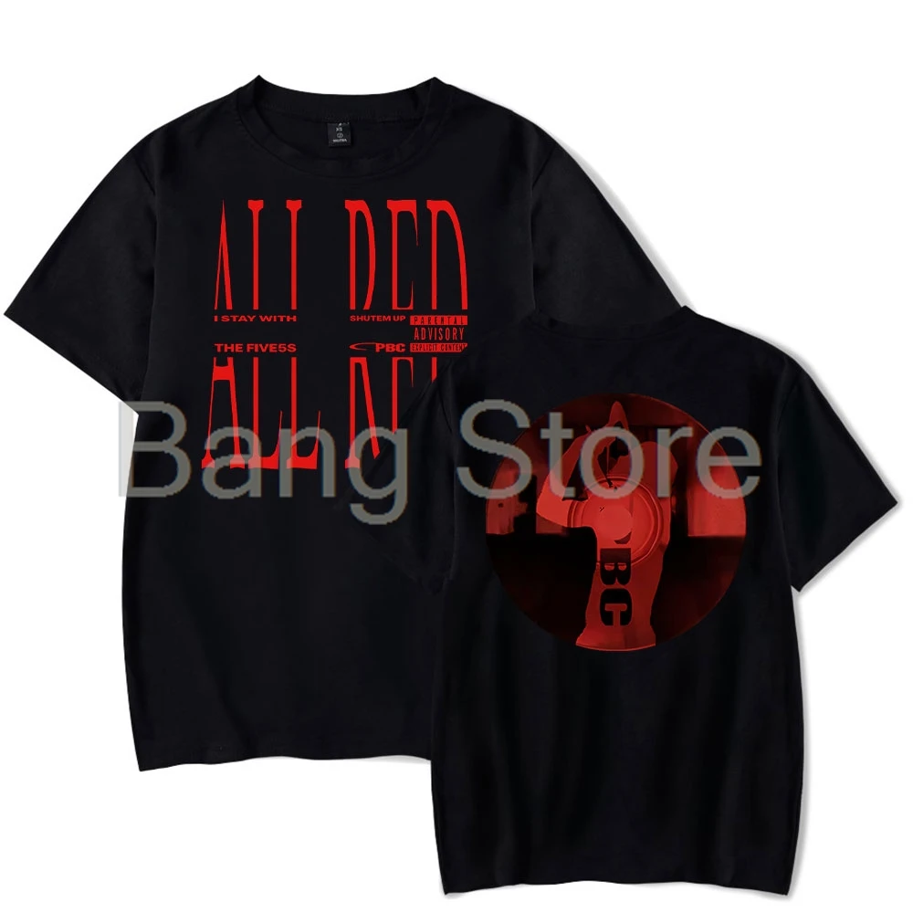 Playboi Carti Merch полностью Красная футболка с коротким рукавом для женщин и мужчин