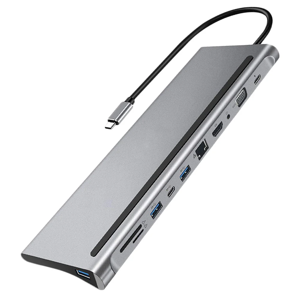 1pc Eleven-in-one Extension Dock Type-C Hub Docking Station Adapter Dongle
1pc Eleven-in-one Extension Dock Type-C Hub Docking Station Adapter Dongle