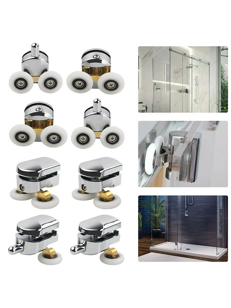 4Pcs/Set Shower Door Double Wheels 23mm(Zinc Alloy+ABS)for Bathroom Bearing Pulleys/Runners Top/Bottom Replacement Parts
4Pcs/Set Shower Door Double Wheels 23mm(Zinc Alloy+ABS)for Bathroom Bearing Pulleys/Runners Top/Bottom Replacement Parts