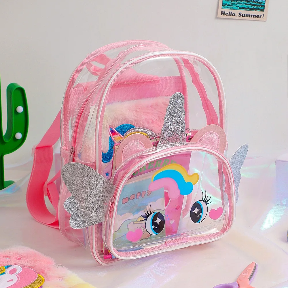 Kids Mini Backpack Purse Cartoon Unicorn School Bags for Girls PVC School Backpack Baby Travel Backpacks Clear Bag
Kids Mini Backpack Purse Cartoon Unicorn School Bags for Girls PVC School Backpack Baby Travel Backpacks Clear Bag