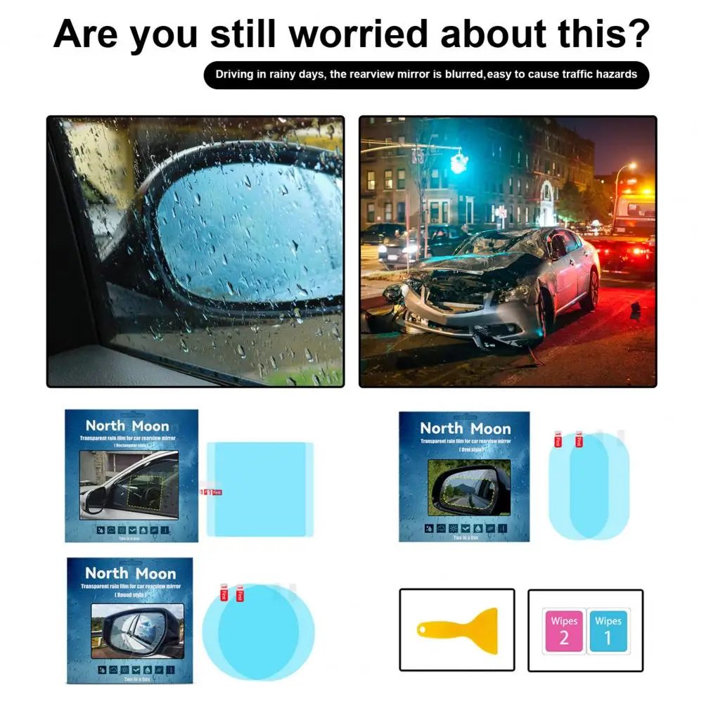 1 Pair Rearview Film Universal Car Rearview Mirror Rainproof Film Sticker Durable Rearview Protective Film
1 Pair Rearview Film Universal Car Rearview Mirror Rainproof Film Sticker Durable Rearview Protective Film