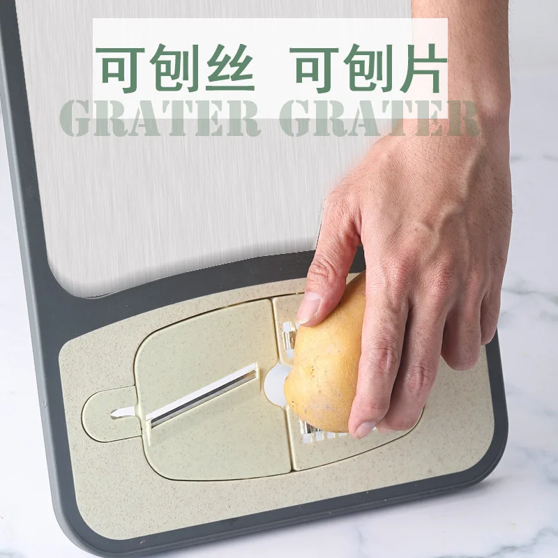 Бытовая разминающая панель из нержавеющей стали, многофункциональная двухсторонняя зеркальная разделочная доска из нержавеющей стали 304 
Бытовая разминающая панель из нержавеющей стали, многофункциональная двухсторонняя зеркальная разделочная доска из нержавеющей стали 304