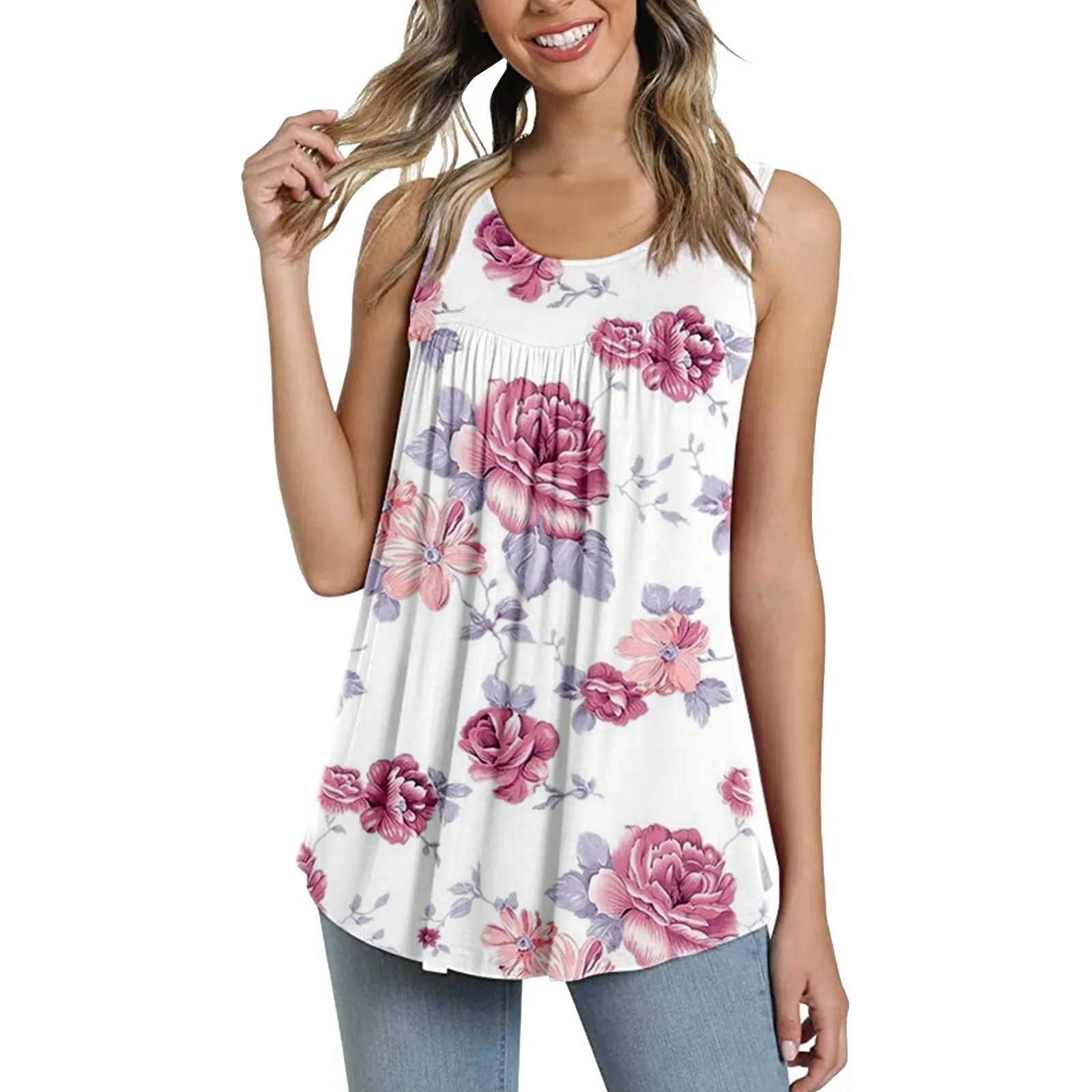Ladies Summer Casual Printed Camisole Sleeveless Tank Top shirt Dark Sports
Ladies Summer Casual Printed Camisole Sleeveless Tank Top shirt Dark Sports