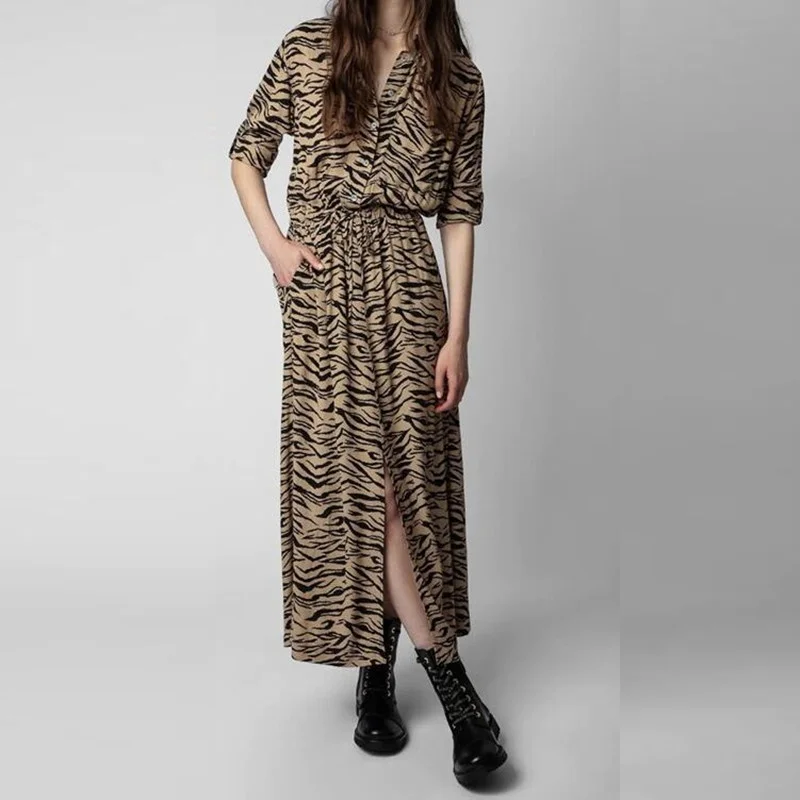 New Arrival Light Yellow Stripe Print Dresses ZV Design Dresses Spring Autumn Dresses Women Casual Streetwear Dress Women Zadig
New Arrival Light Yellow Stripe Print Dresses ZV Design Dresses Spring Autumn Dresses Women Casual Streetwear Dress Women Zadig