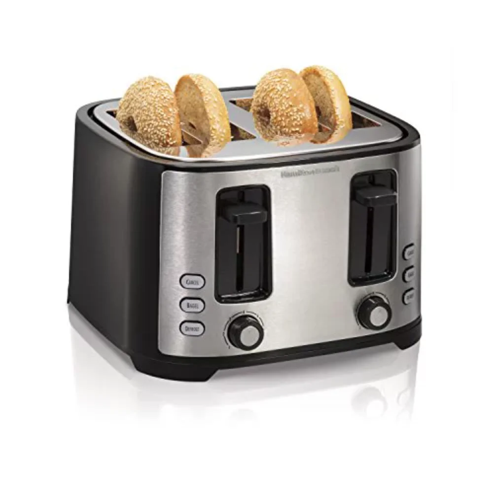 4 Slice Extra Wide Slot Toaster with Defrost and Bagel Functions, Shade Selector, Toast Boost, Auto-Shutoff and Cancel Button
4 Slice Extra Wide Slot Toaster with Defrost and Bagel Functions, Shade Selector, Toast Boost, Auto-Shutoff and Cancel Button