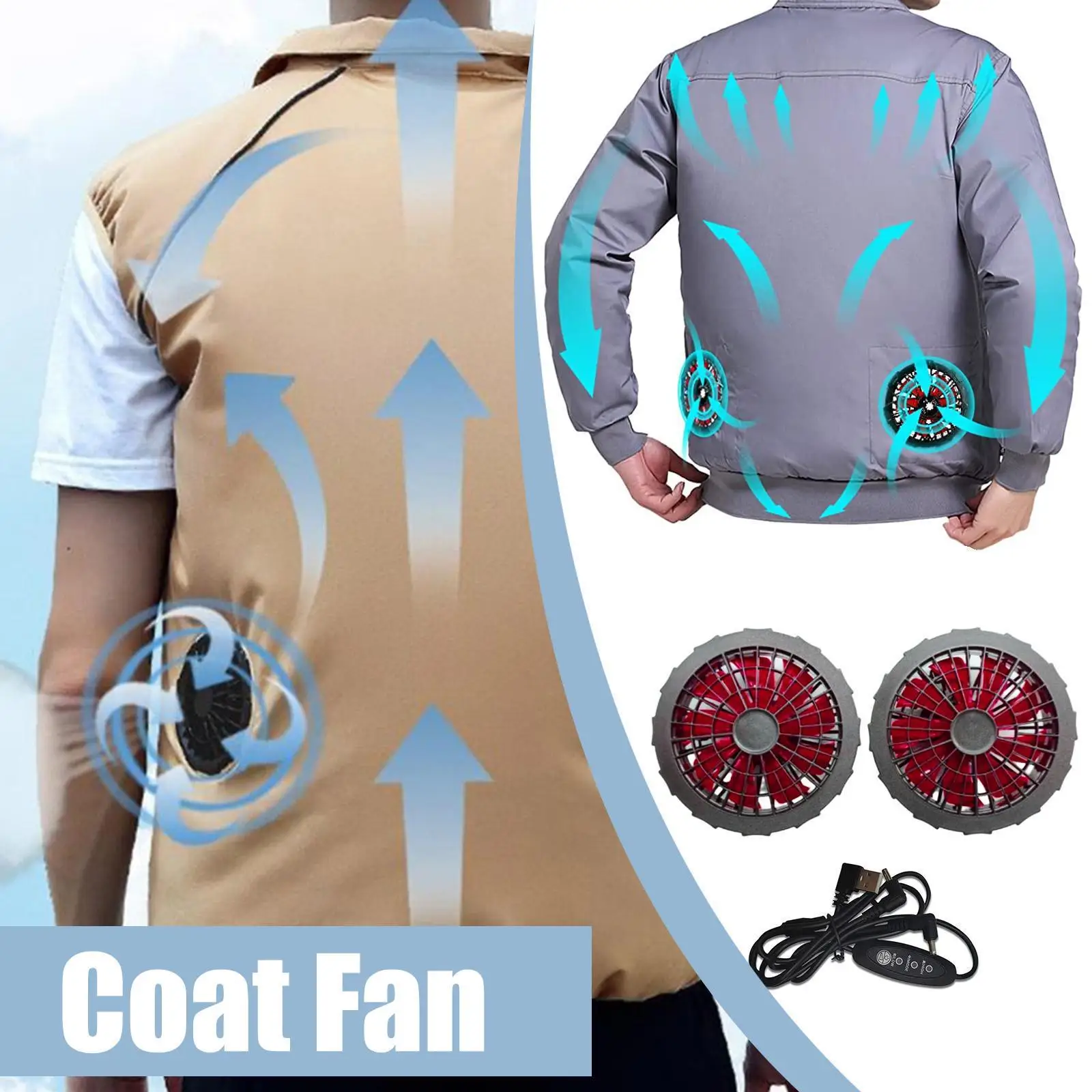 Men Outdoor Summer Jackets USB Electric Fan Cooling Coat Men Air Conditioning Fan Clothes USB Heatstroke Summer Hood Jacket
Men Outdoor Summer Jackets USB Electric Fan Cooling Coat Men Air Conditioning Fan Clothes USB Heatstroke Summer Hood Jacket