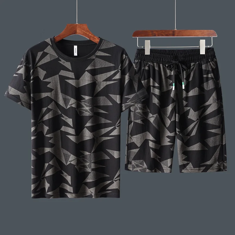 Summer Men's Suit Fashion Camouflage Sportswear Short Sleeve T-shirt+Sports Shorts Casual Clothing Jogging Pants Sets M~6XL
Summer Men's Suit Fashion Camouflage Sportswear Short Sleeve T-shirt+Sports Shorts Casual Clothing Jogging Pants Sets M~6XL