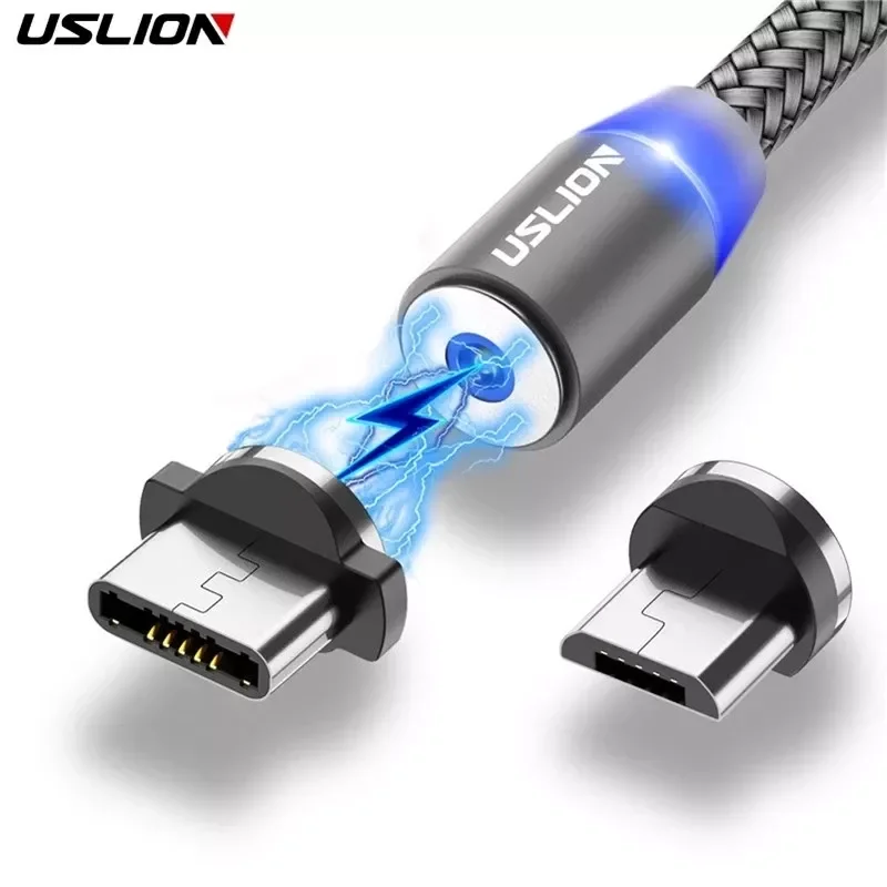 USLION LED Magnetic USB Cable Fast Charging USB Type C Phone Cable Magnet Charger Data Charge Micro USB For iPhone 11 For Xiaomi
USLION LED Magnetic USB Cable Fast Charging USB Type C Phone Cable Magnet Charger Data Charge Micro USB For iPhone 11 For Xiaomi