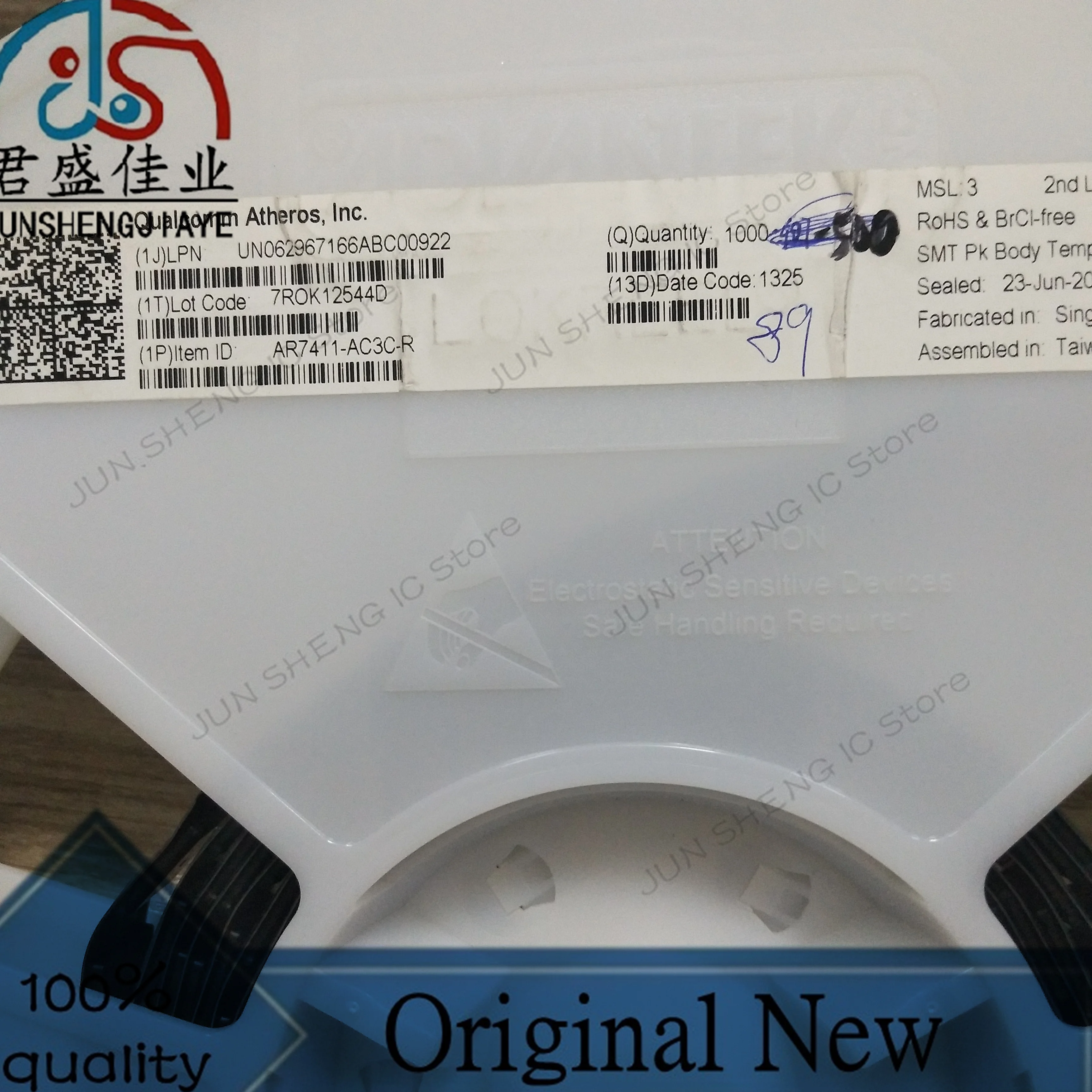 JUN SHENG IC Store/10 pieces /lot 100% new original IC AR7411-AC3C-R PHY transceiver One-stop BOM preparation
JUN SHENG IC Store/10 pieces /lot 100% new original IC AR7411-AC3C-R PHY transceiver One-stop BOM preparation