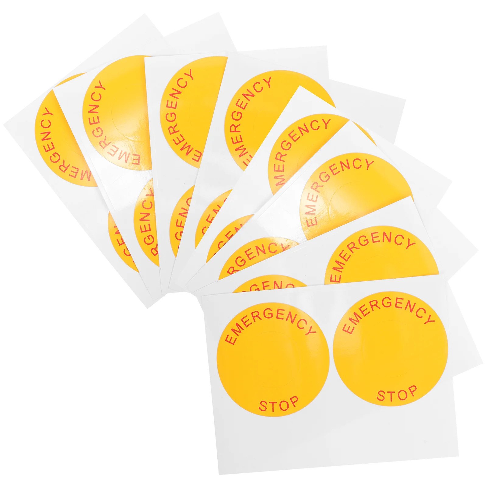 8 Sheets Emergency Stop Sign Logo Stickers Decals Machinery Label Pvc Self-adhesive Warning
8 Sheets Emergency Stop Sign Logo Stickers Decals Machinery Label Pvc Self-adhesive Warning