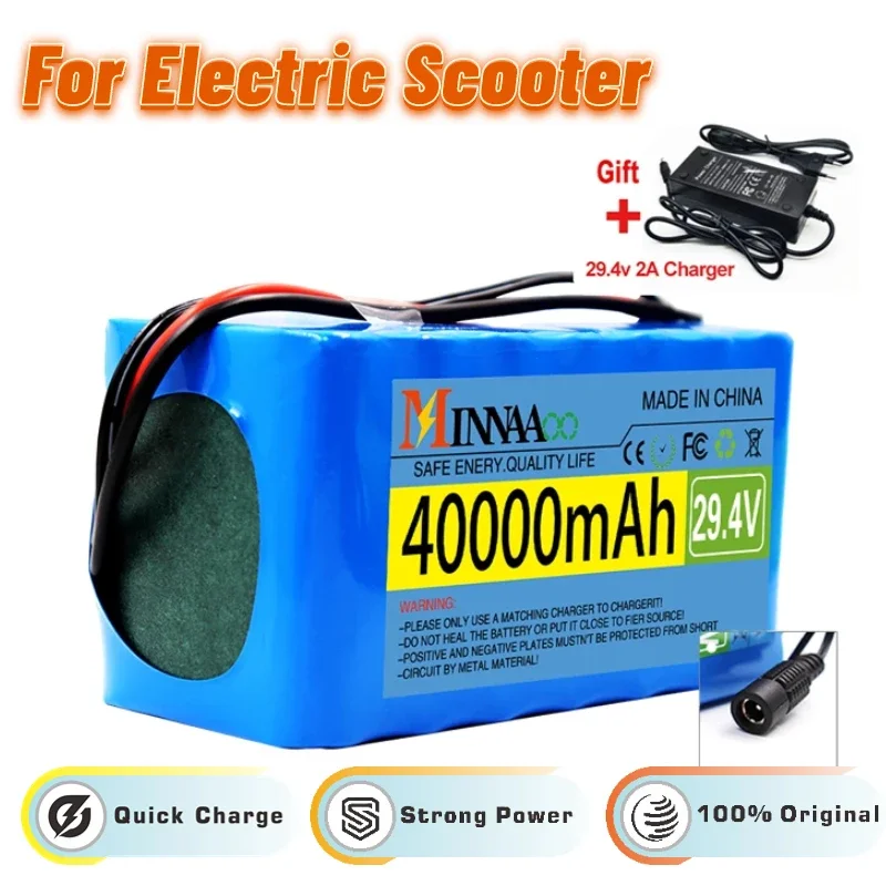 New 24V 40Ah 7S3P 18650 Li-ion Battery Pack 29.4V 40000mAh Electric Bicycle Moped /Electric/Lithium Ion Battery Pack+ 2A Charger
New 24V 40Ah 7S3P 18650 Li-ion Battery Pack 29.4V 40000mAh Electric Bicycle Moped /Electric/Lithium Ion Battery Pack+ 2A Charger