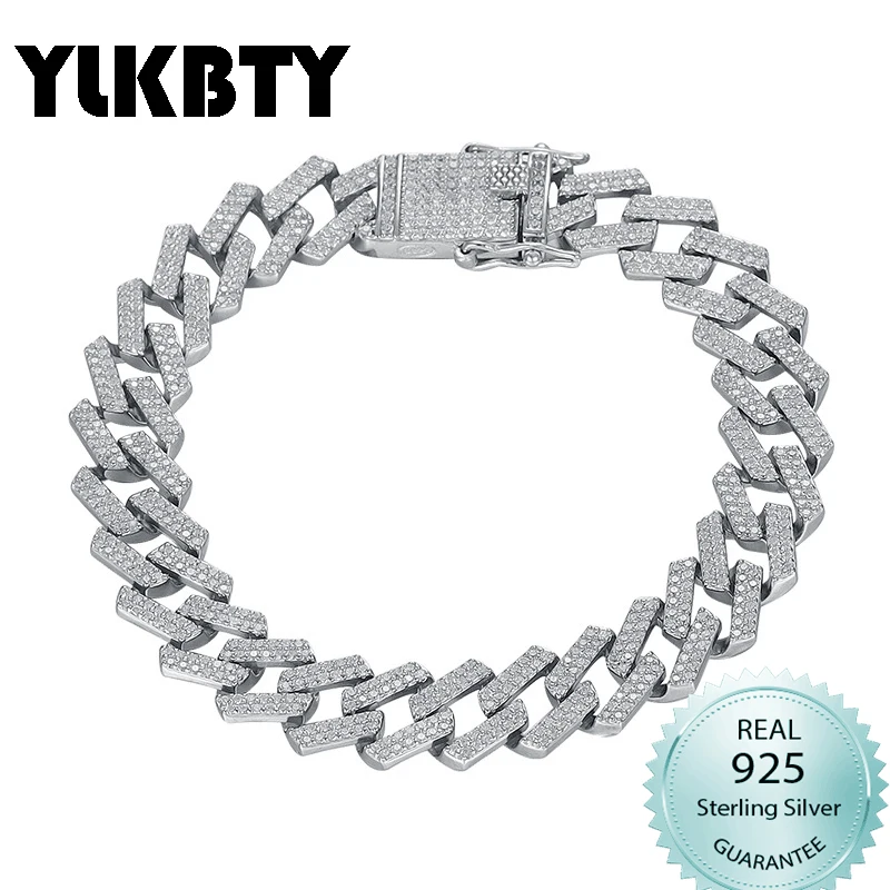 YLKBTY Real 925 silver 10MM Wide Cuban Chain bracelet Made with Clear Cubic Zirconia Hop Rock Fine Jewelry For Men Women
YLKBTY Real 925 silver 10MM Wide Cuban Chain bracelet Made with Clear Cubic Zirconia Hop Rock Fine Jewelry For Men Women