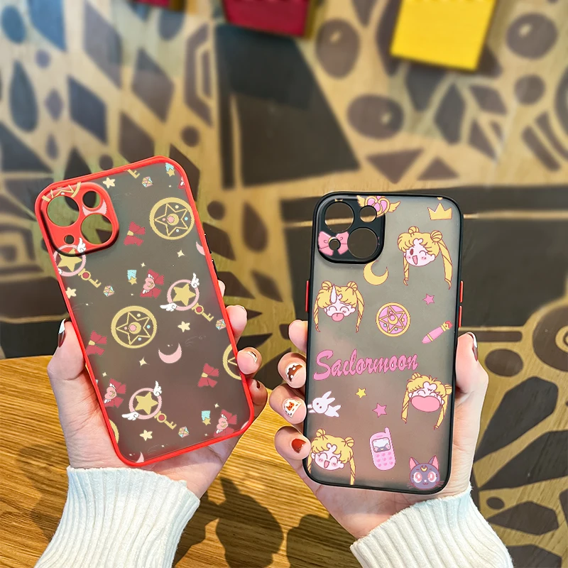 Cartoon Girl Sailor Moon For Apple iPhone 13 12 11 Pro Max Mini XS Max X XR 6 7 8 Plus Frosted Translucent Phone Case Capa Cover
Cartoon Girl Sailor Moon For Apple iPhone 13 12 11 Pro Max Mini XS Max X XR 6 7 8 Plus Frosted Translucent Phone Case Capa Cover