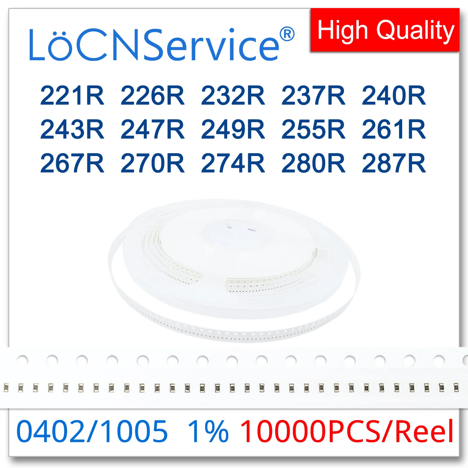 LoCNService 0402 1% 10000PCS 221R 226R 232R 237R 240R 243R 247R 249R 255R 261R 267R 270R 274R 280R 287R 1005 Resistor OHM
LoCNService 0402 1% 10000PCS 221R 226R 232R 237R 240R 243R 247R 249R 255R 261R 267R 270R 274R 280R 287R 1005 Resistor OHM