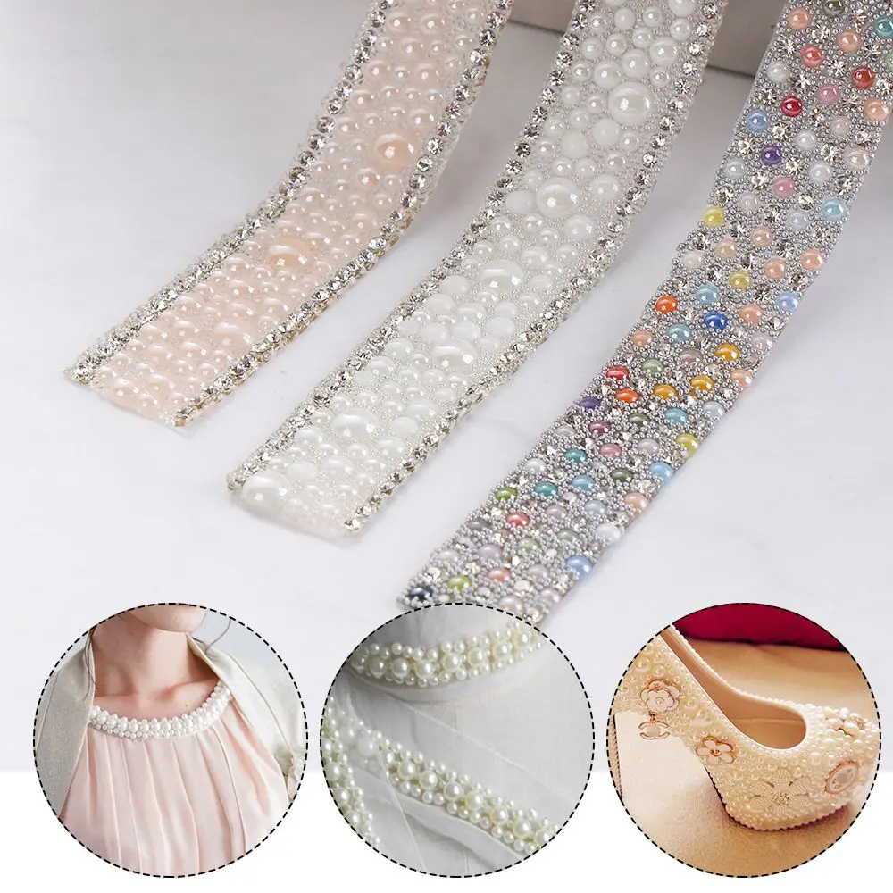 1 Yard DIY Wedding Dress Colorful Iron on Pearl Chain Hot Fix Rhinestones Crystal Banding Applique Trimming
1 Yard DIY Wedding Dress Colorful Iron on Pearl Chain Hot Fix Rhinestones Crystal Banding Applique Trimming