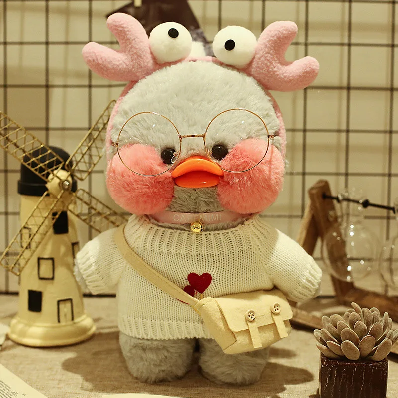 30cm Kawaii Lalafanfan Coffee Duck Plush Toy With Clothes Soft Cute Stuffed Animals Creative Doll New Year Gifts For Children
30cm Kawaii Lalafanfan Coffee Duck Plush Toy With Clothes Soft Cute Stuffed Animals Creative Doll New Year Gifts For Children