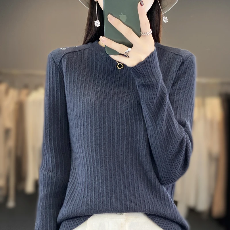 2023 Cashmere sweater Women's pullover Knitted bottom sweater Autumn and winter long sleeved pullover Women's cashmere sweater t
2023 Cashmere sweater Women's pullover Knitted bottom sweater Autumn and winter long sleeved pullover Women's cashmere sweater t