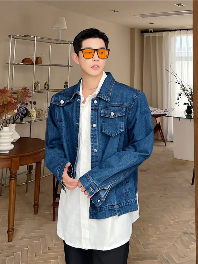 SYUHGFA Men's Wear 2023 Spring Autumn Asymmetry Denim Coat Korean Fashion Denim Jacket Single Breasted Loose Causal Jackets
SYUHGFA Men's Wear 2023 Spring Autumn Asymmetry Denim Coat Korean Fashion Denim Jacket Single Breasted Loose Causal Jackets