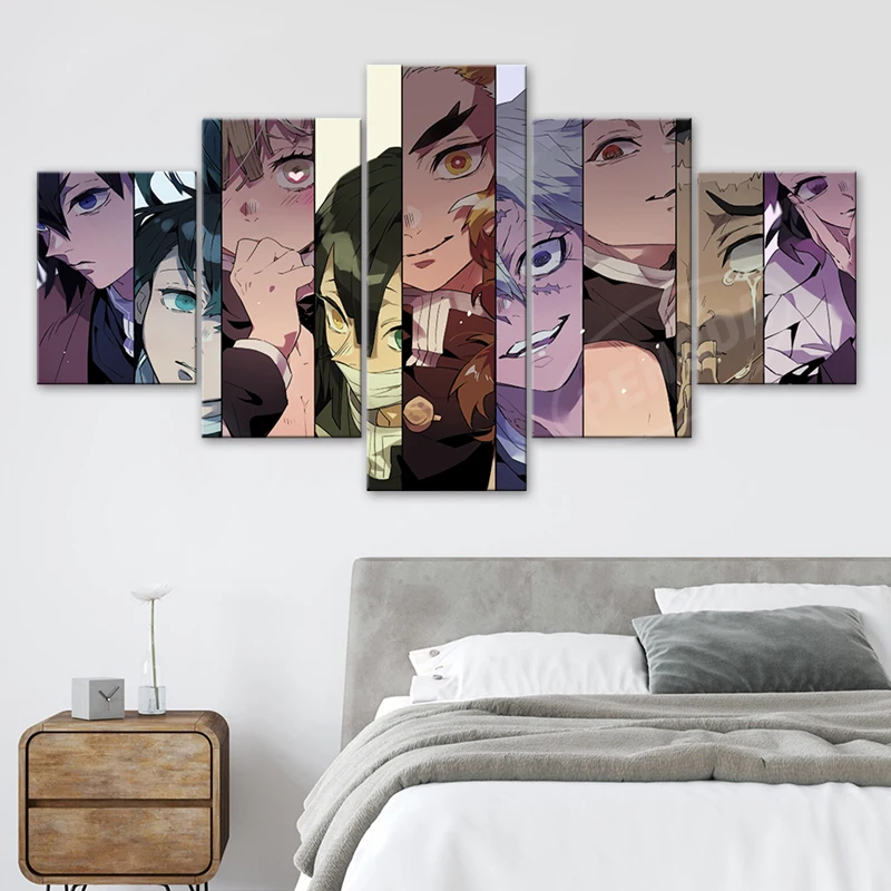 Canvas Wall Art 5 Pcs HD Print Demon Slayer Poster Tomioka Giyuu Home Decor Kochou Shinobu Painting For Bedroom Pictures Frame
Canvas Wall Art 5 Pcs HD Print Demon Slayer Poster Tomioka Giyuu Home Decor Kochou Shinobu Painting For Bedroom Pictures Frame