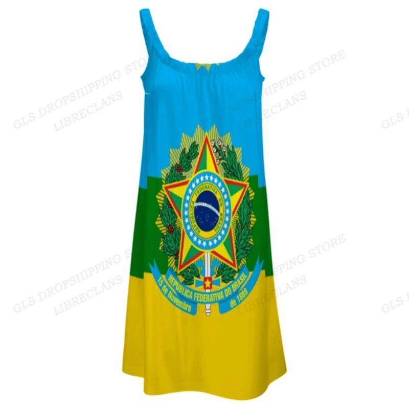 Brazil Flag Dress Women Fashion Bohemian Beach Dresses Party Evening Brasil Flag Stap Dress Boho New Design Vestidos Sleeveless
Brazil Flag Dress Women Fashion Bohemian Beach Dresses Party Evening Brasil Flag Stap Dress Boho New Design Vestidos Sleeveless