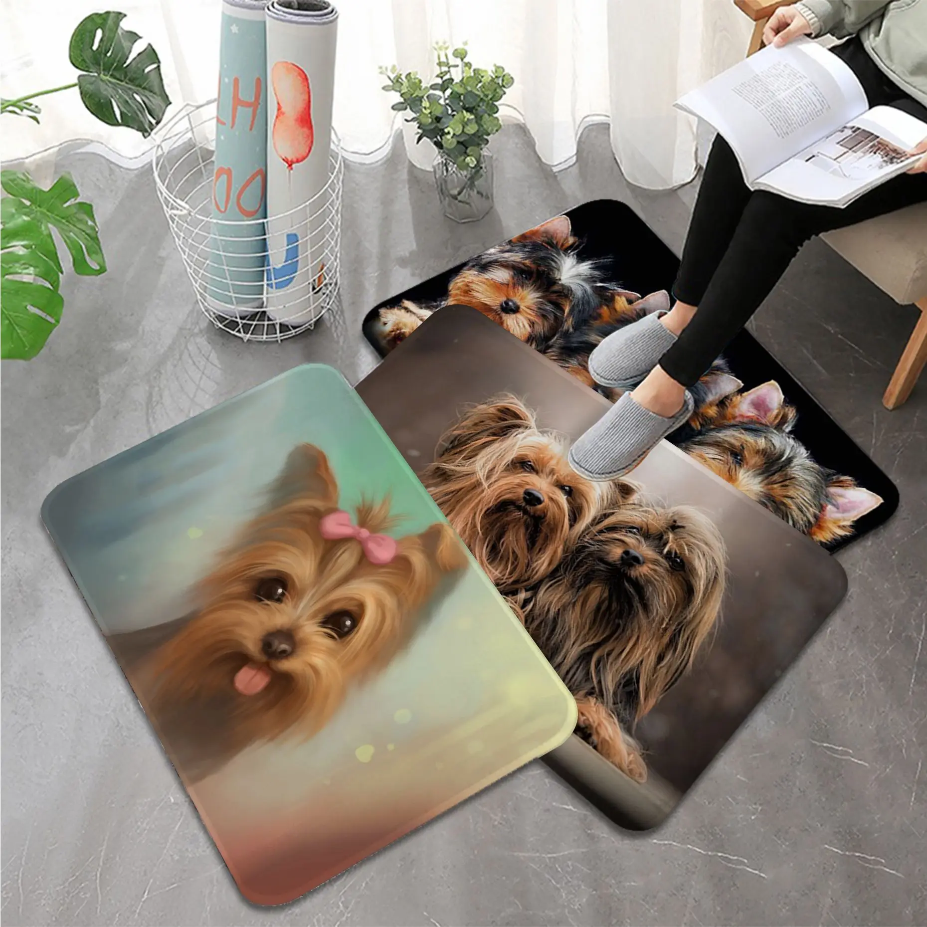 Cute MINI Yorkshire Dog Floor Carpet Washable Non-Slip Living Room Sofa Chairs Area Mat Kitchen Alfombra
Cute MINI Yorkshire Dog Floor Carpet Washable Non-Slip Living Room Sofa Chairs Area Mat Kitchen Alfombra