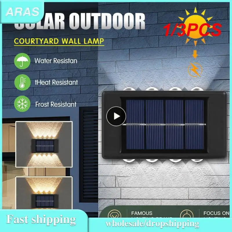 1/3 шт., водонепроницаемый светодиодный фонарь на солнечной батарее
1/3 шт., водонепроницаемый светодиодный фонарь на солнечной батарее