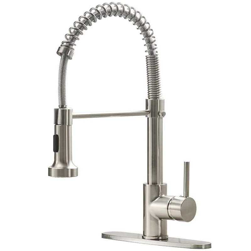 Modern Pull-Out Kitchen Faucet Pull-Down Sprayer Kitchen Sink Faucet All Solid Brass Single Handle
Modern Pull-Out Kitchen Faucet Pull-Down Sprayer Kitchen Sink Faucet All Solid Brass Single Handle